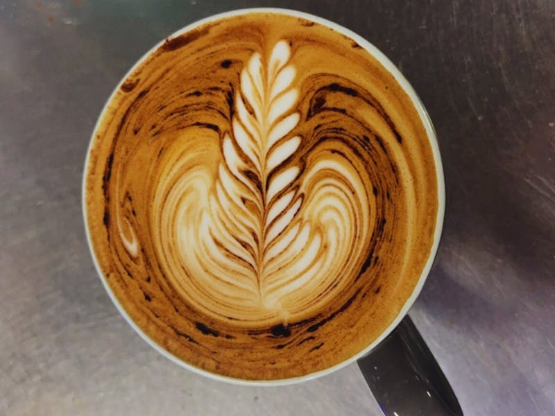 Deja Brew freshly brewed latte