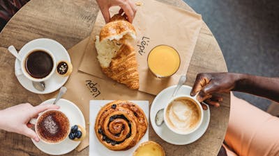 pastries and coffee at L'épi Artisan Bakery Canberra