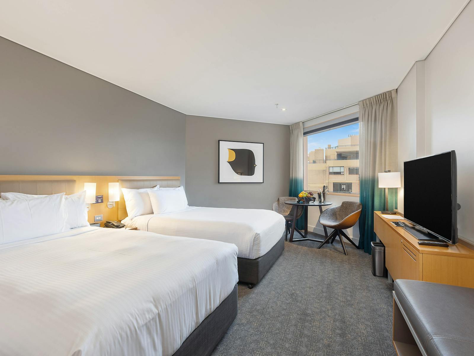 高級皮爾蒙特景觀房,配備 2 張大床