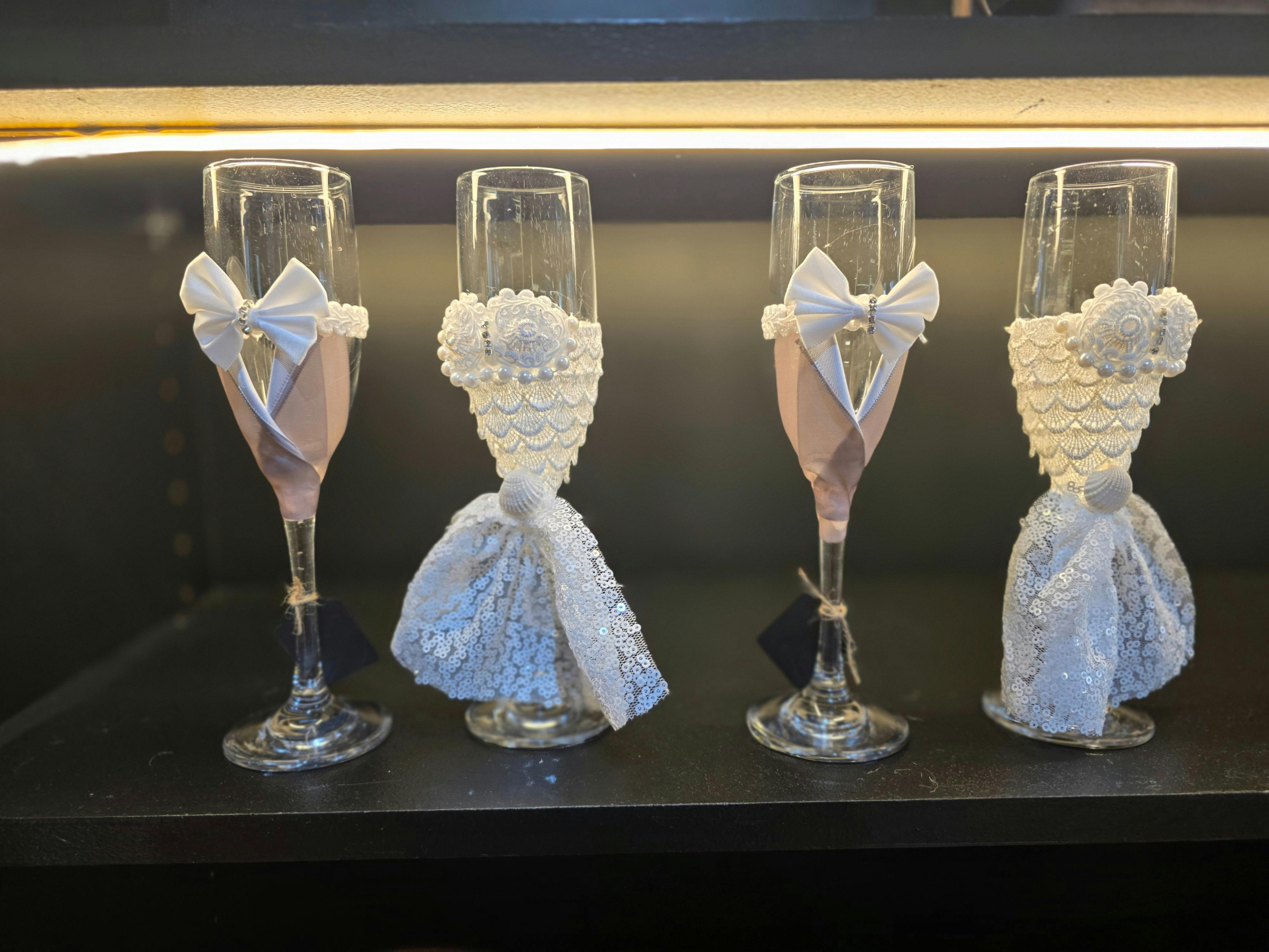 Gift display with wine themed products arranged on shelves.