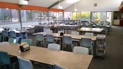interior of main dining room with seating up to 200