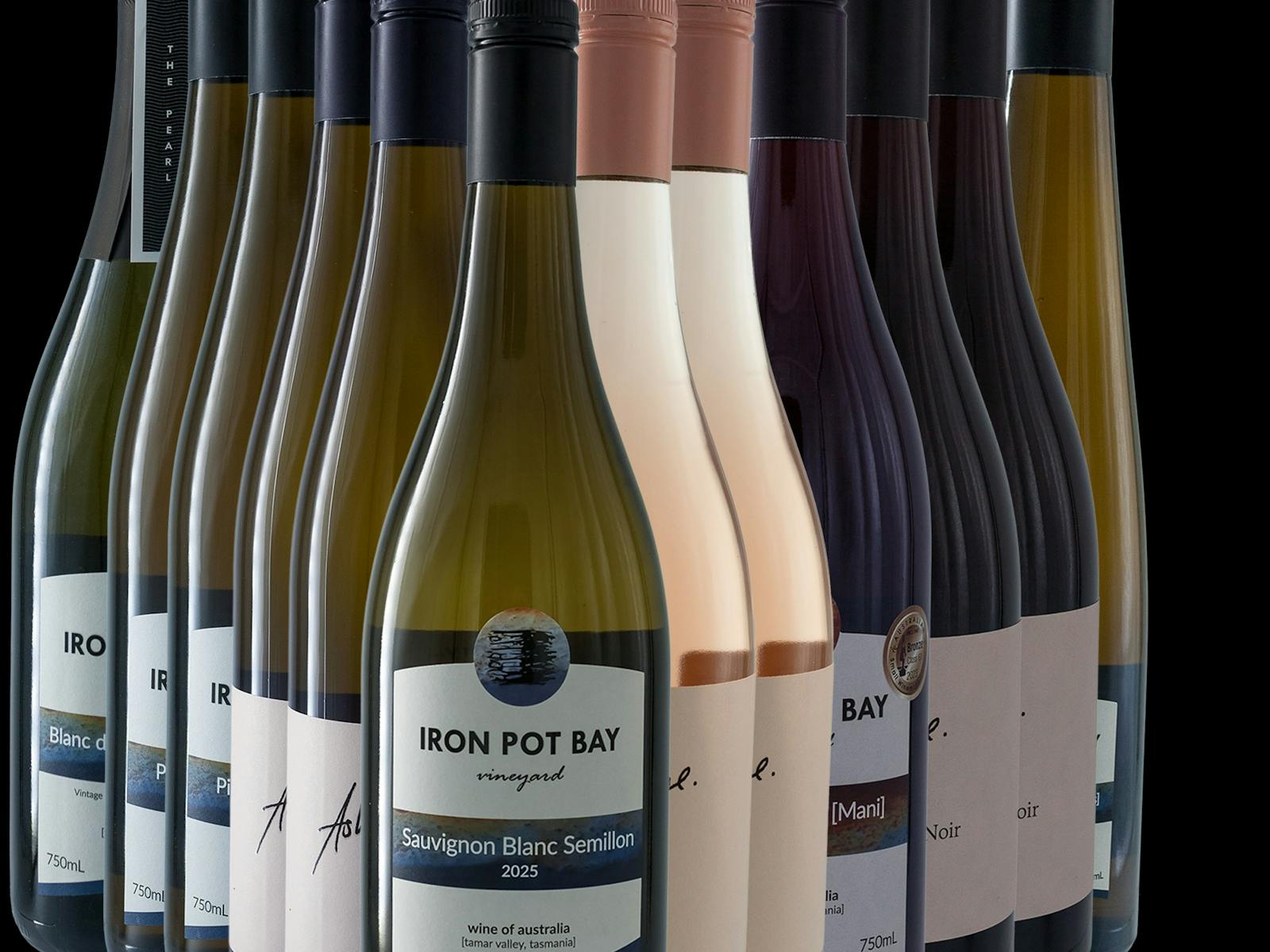 12 bottles of Iron Pot Bay Vineyard & Ashli Rose Wines