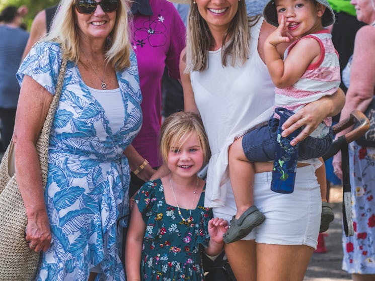 Family enjoying the markets