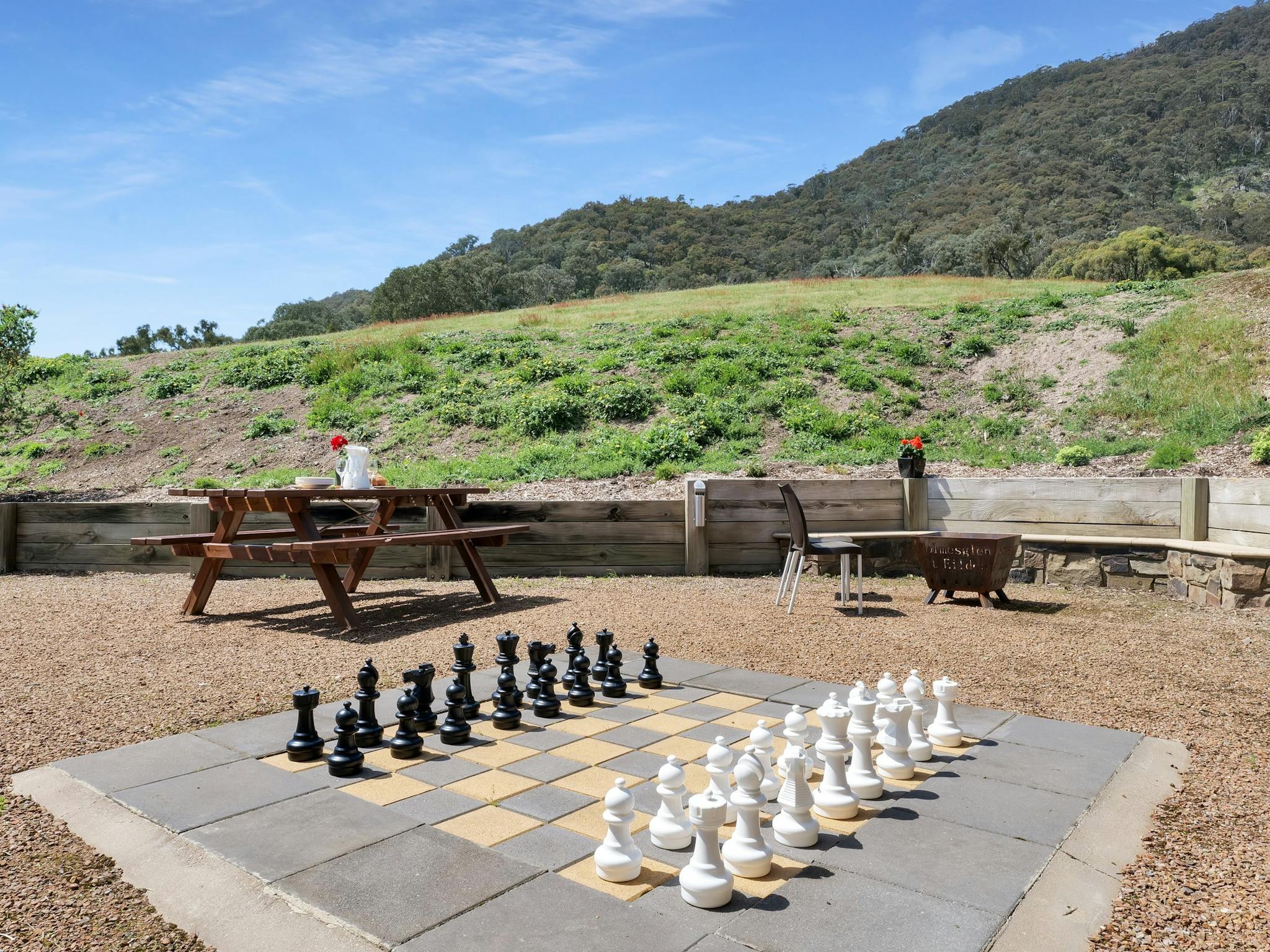 Outdoor Entertainment area - Chess set