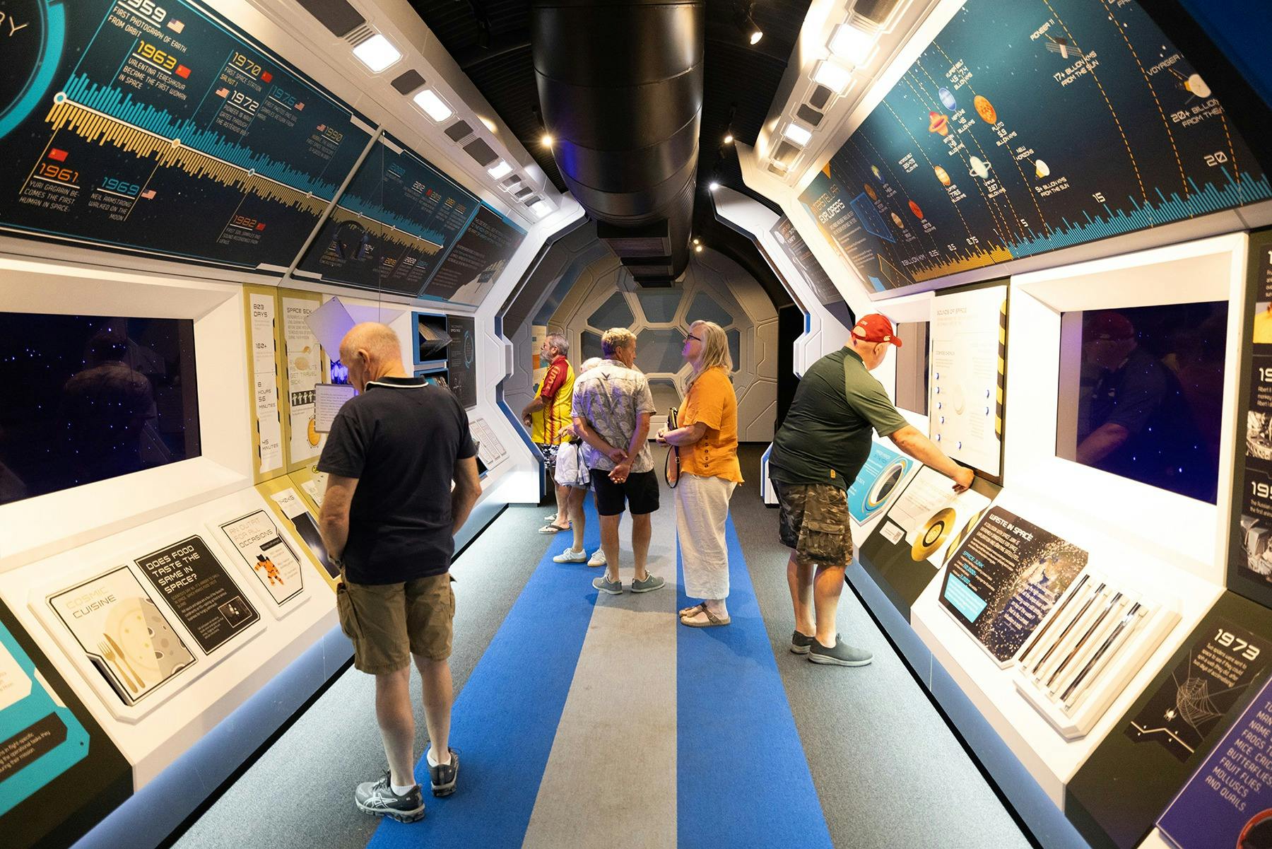 Guests exploring the Cosmos Shuttle