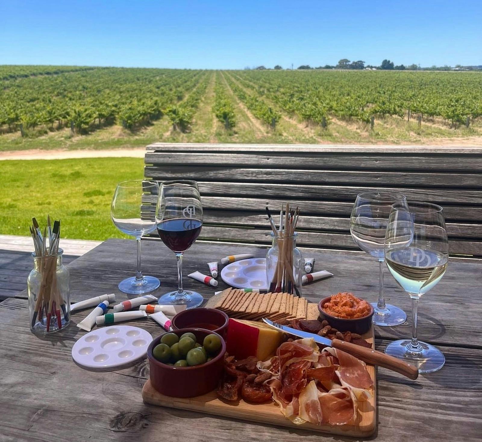 Paint your own wine glass experience