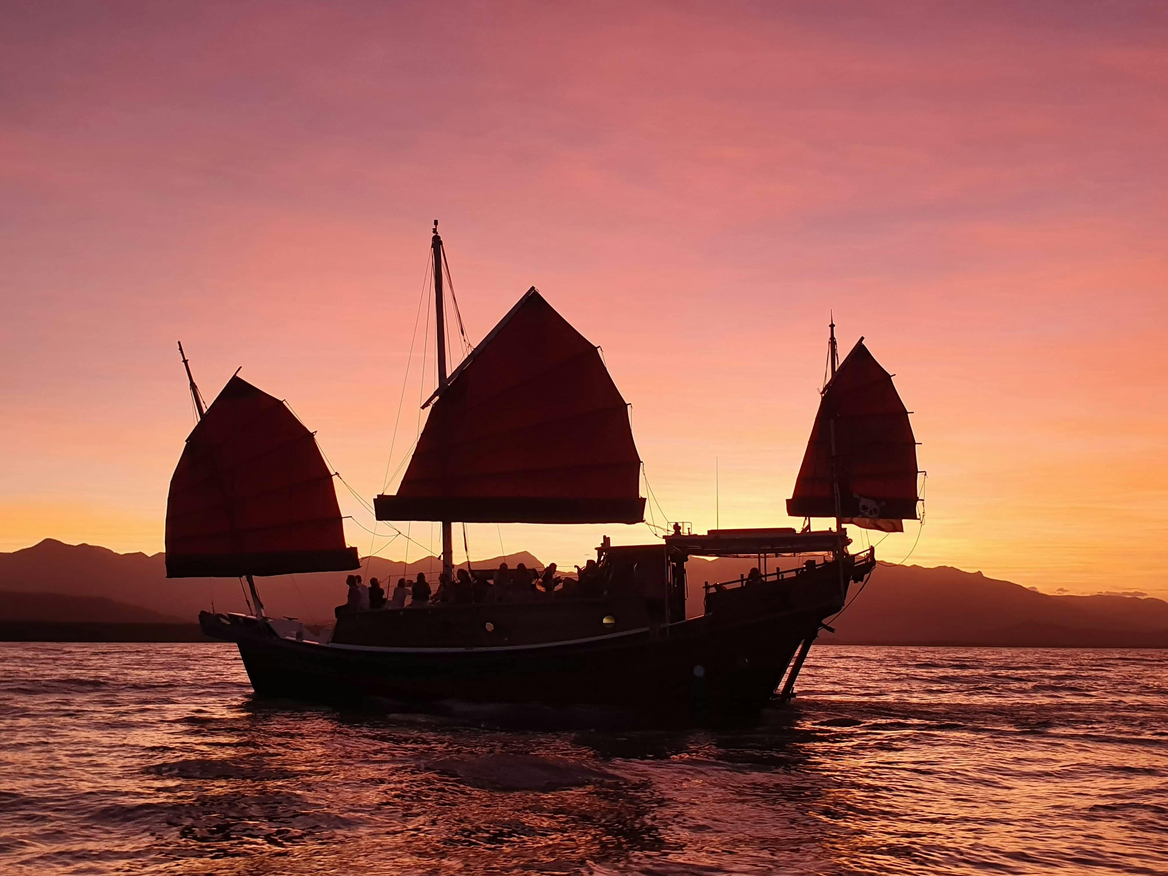 Shaolin Chinese Junk Boat Sunset Sail Port Douglas Sailing Tours