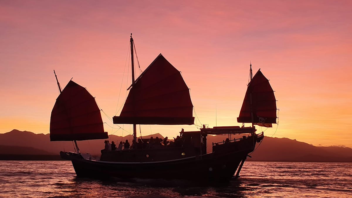 Shaolin Chinese Junk Boat Sunset Sail Port Douglas Sailing Tours