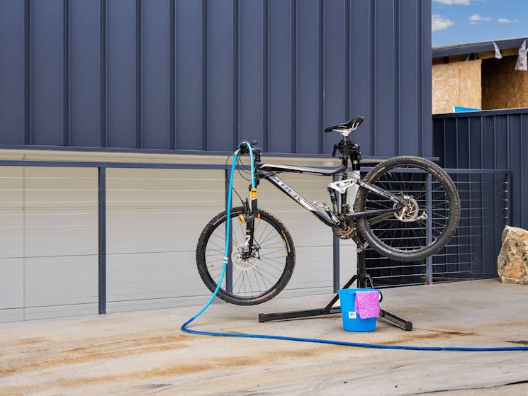 Mountain biking - thredbo - bike stand - bike rack  - double  lock up garage