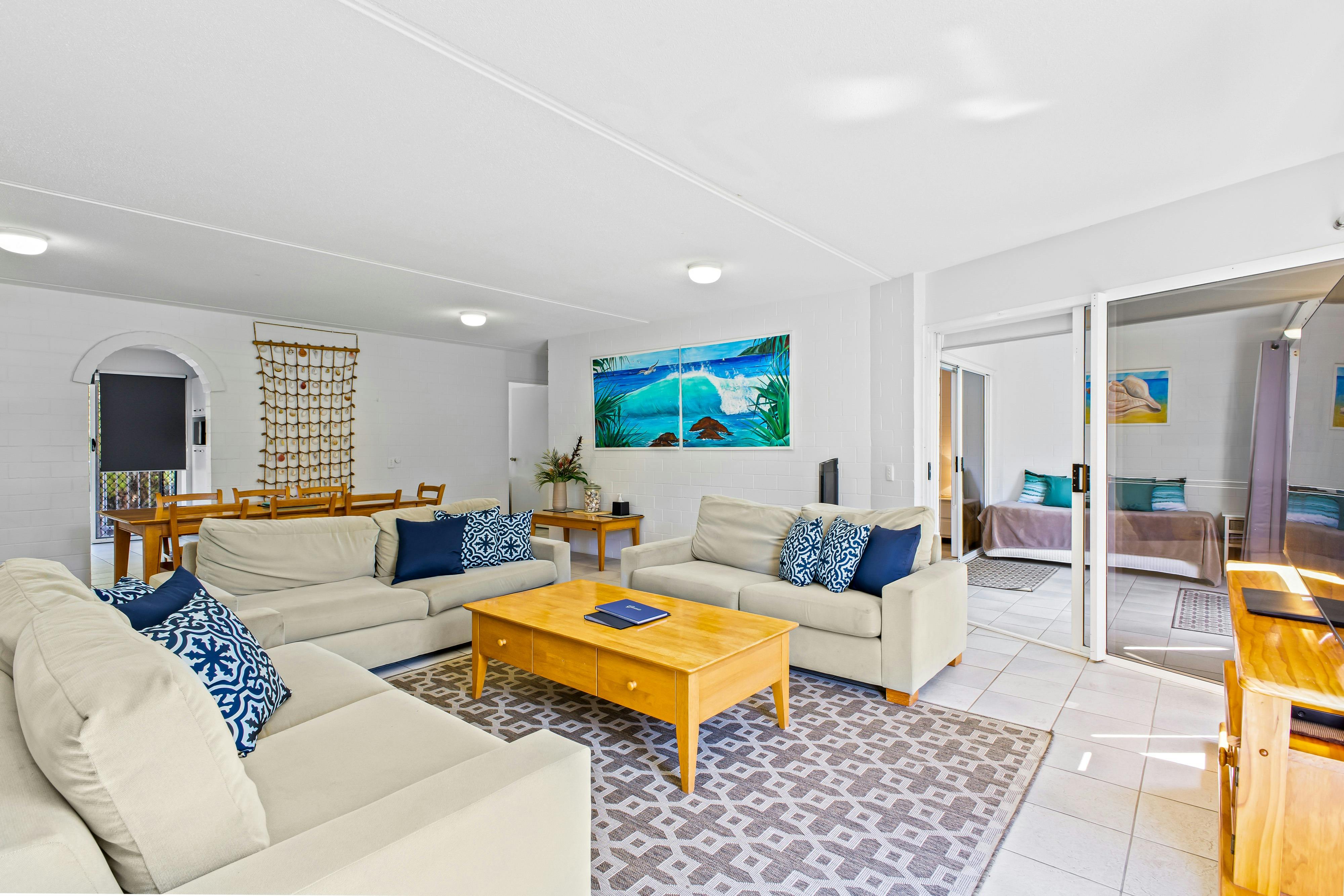 Living area 2 bedroom apartment