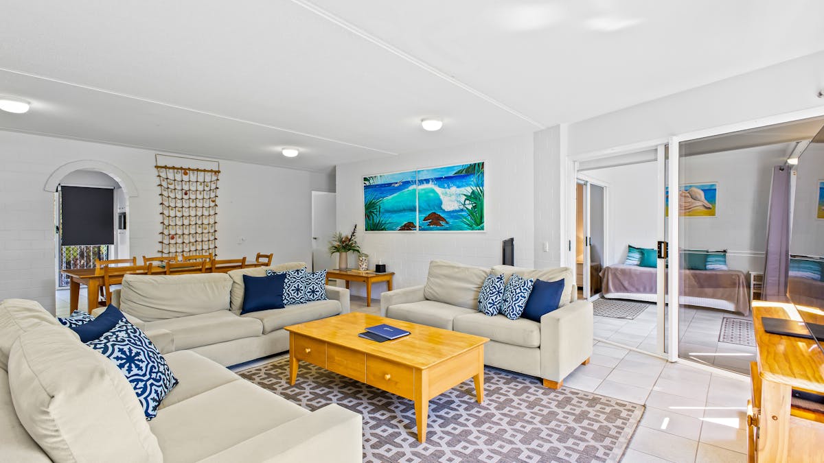 Living area 2 bedroom apartment