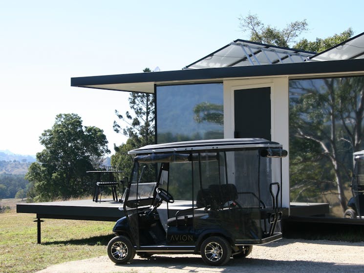 Golf Buggy provided for exclusive use during stay