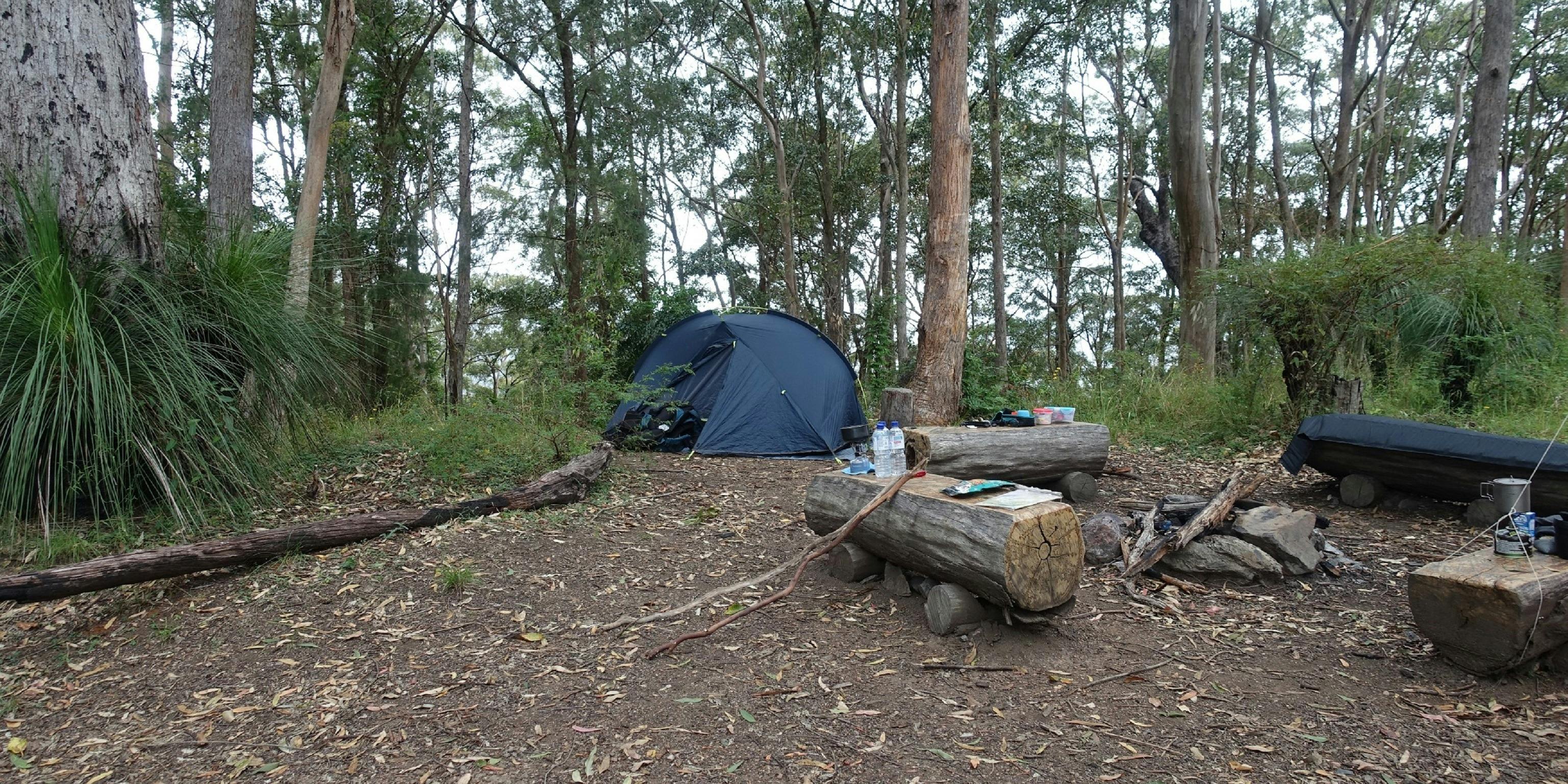 A campfire area in the Northbrook Mountain Bush Camp