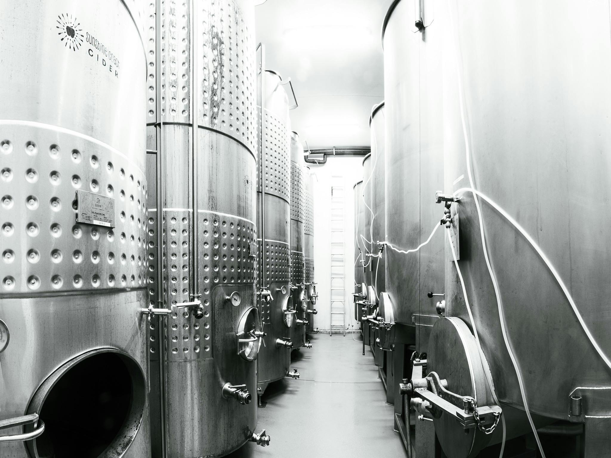 Tankroom for fermenting and aging cider
