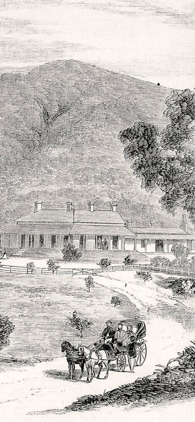 Early sketch of Lanyon Homestead