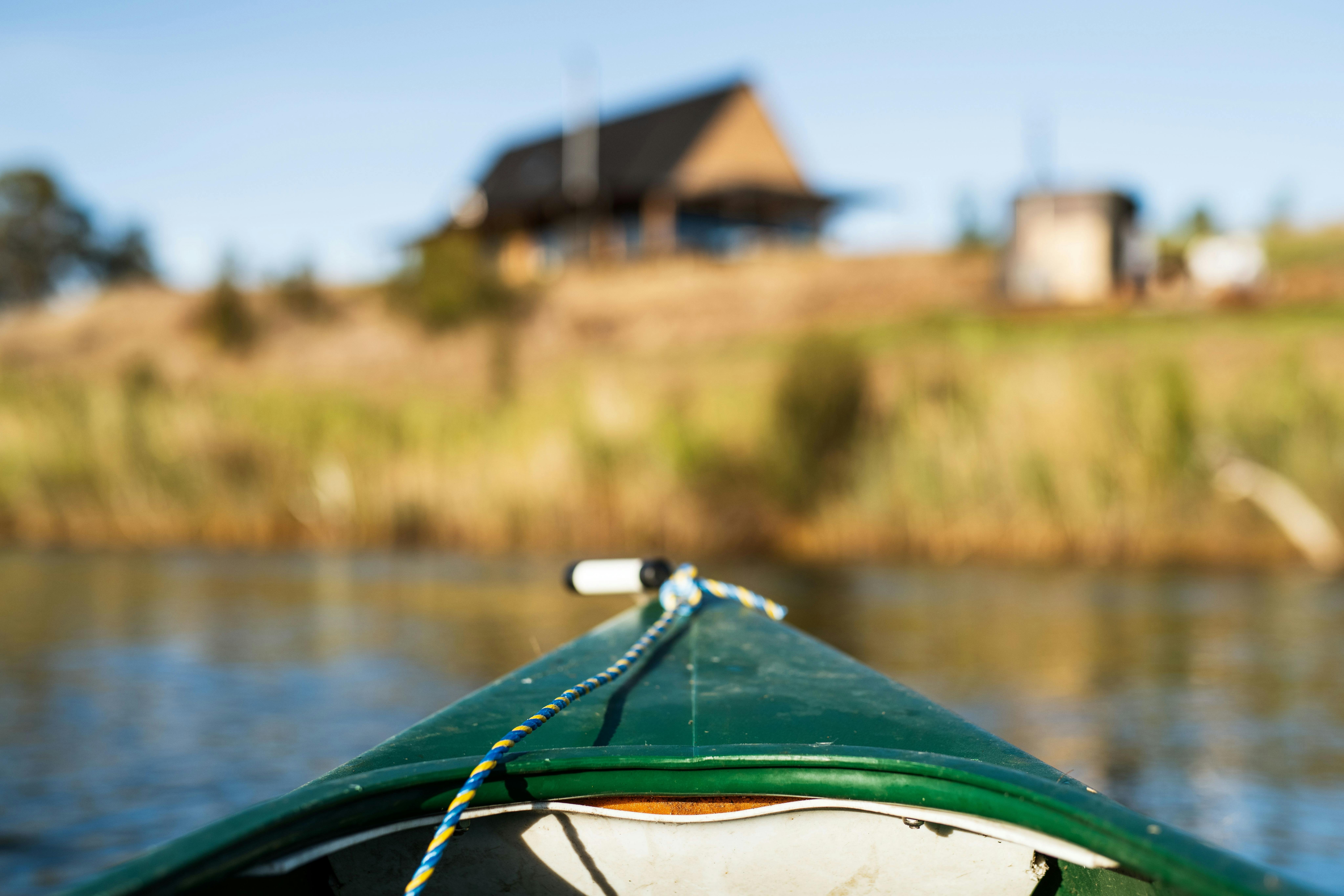 canoeing on river