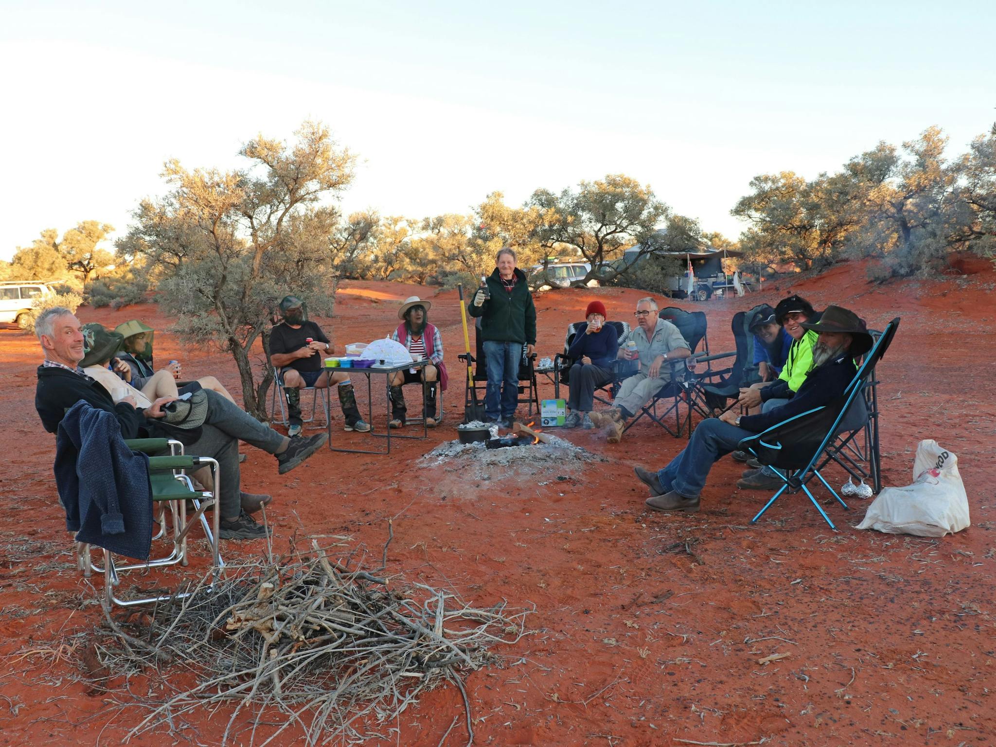 Desert campfire