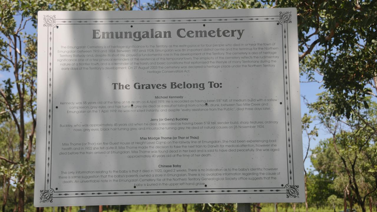 Interpretative signage at the site.