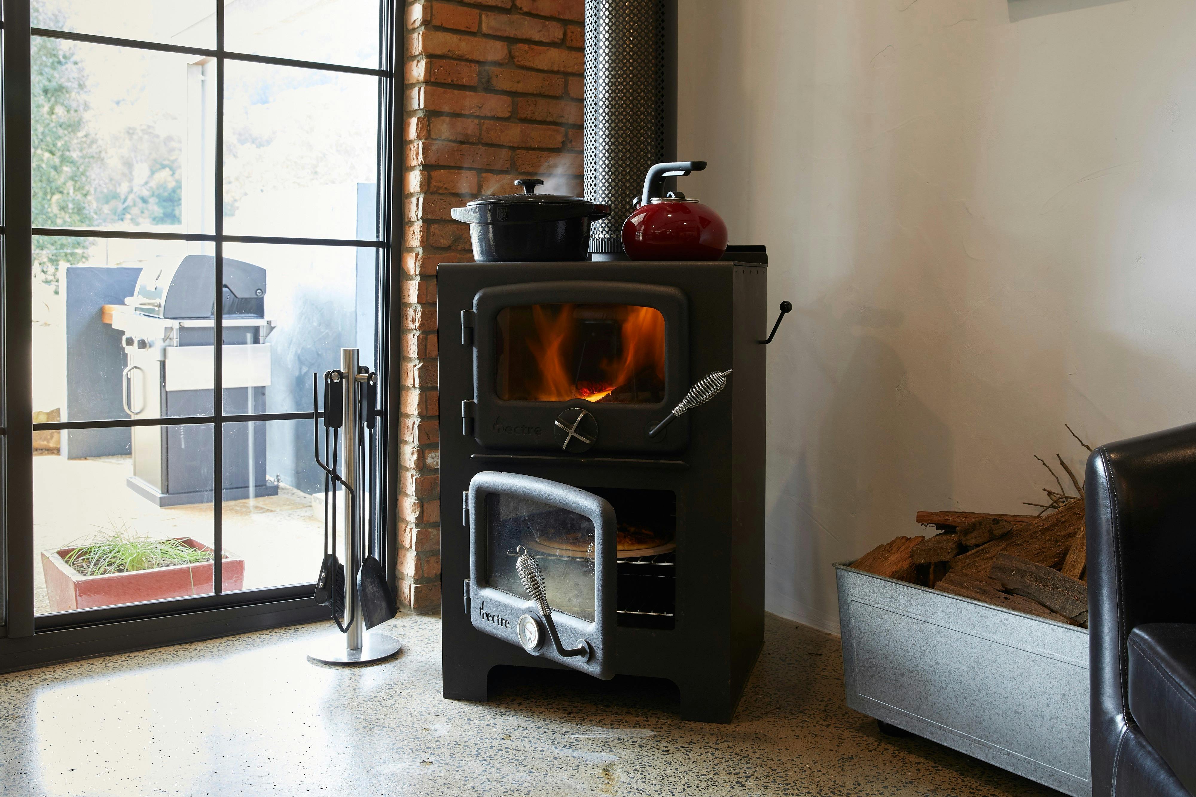 Cook your pizzas or bake your bread as you keep warm.