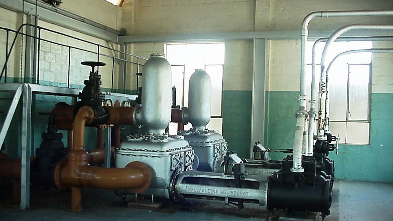 Kelly and Lewis steam driven pumps