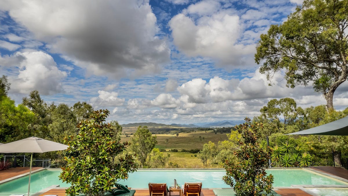 Spicers Hidden Vale pool with valley views