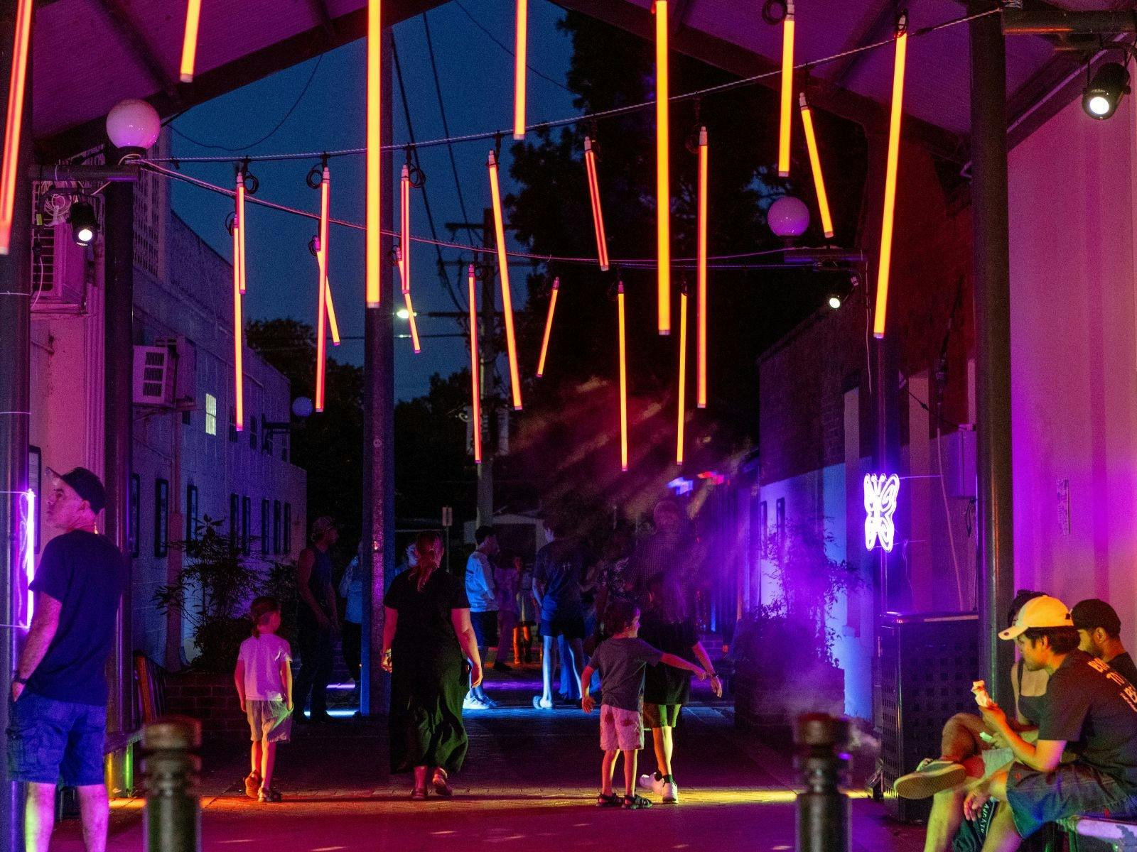 Light display on Kiesling Lane