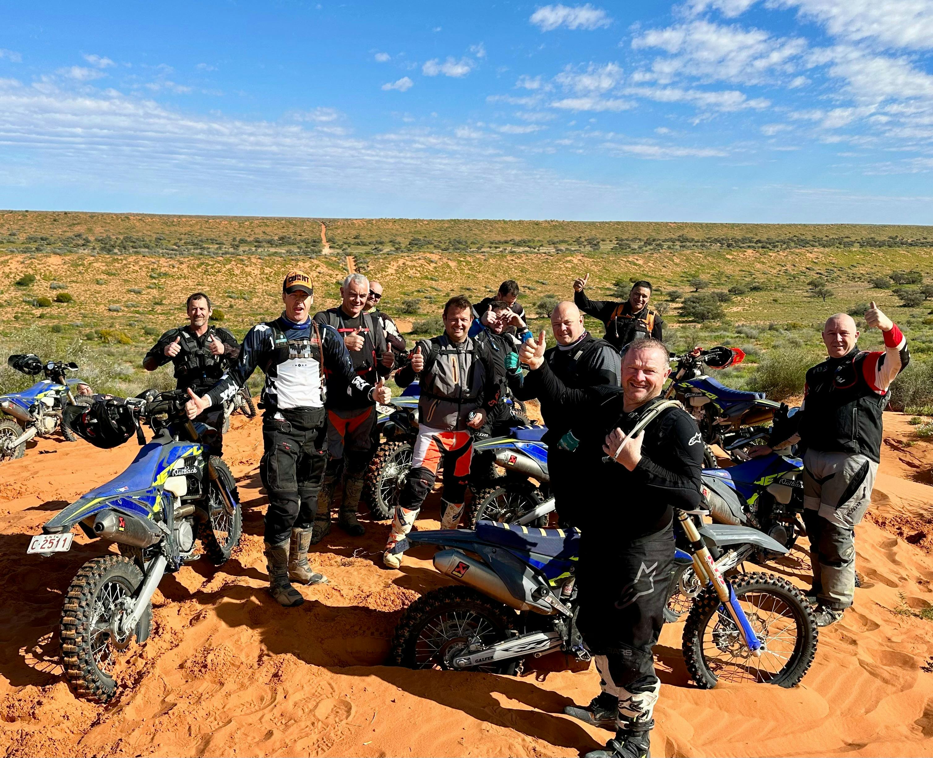 Riders having a well earned rest on the QAA line