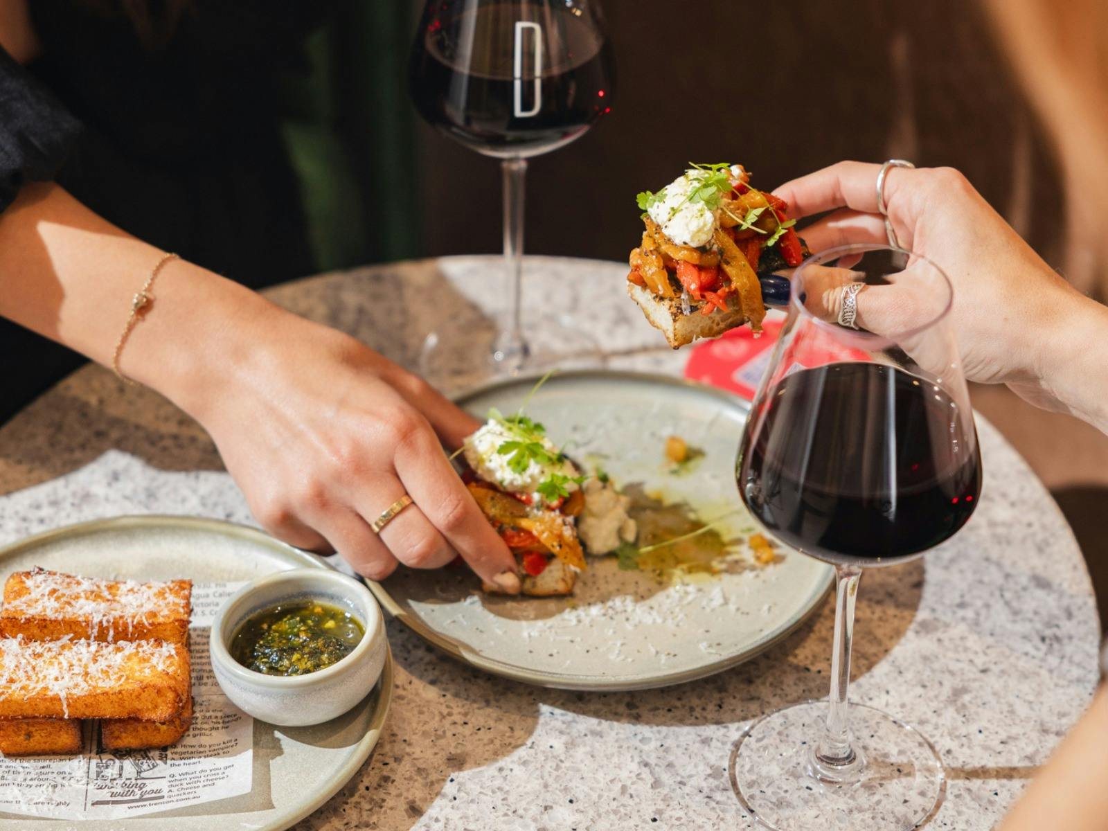 Entree meal on plate