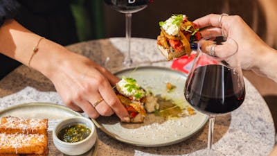 Entree meal on plate