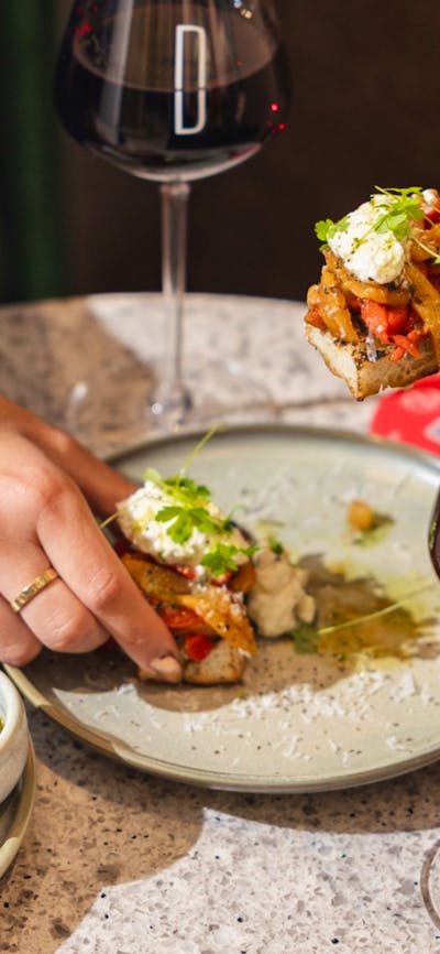 Entree meal on plate