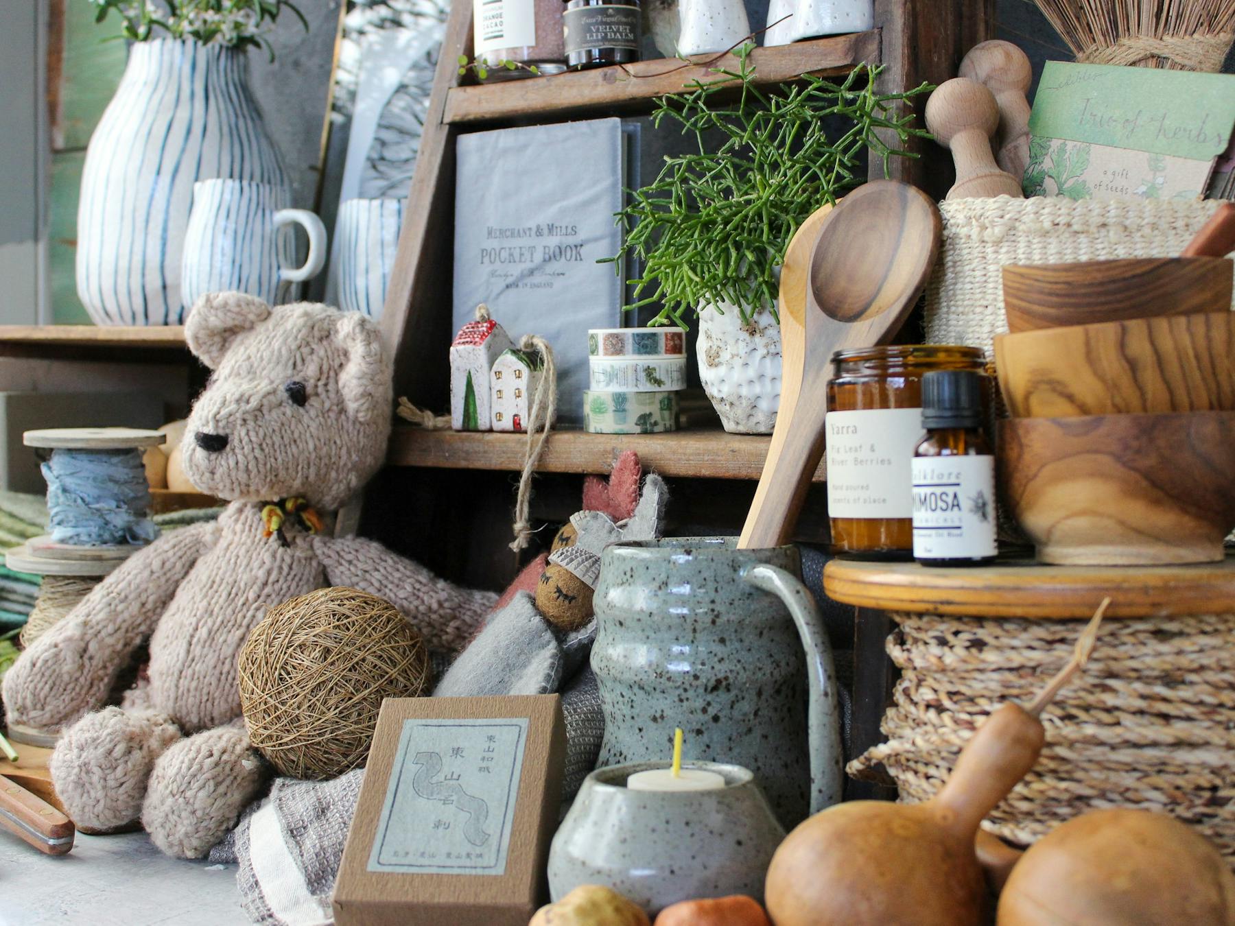 montage of handmade wares found in Tribe