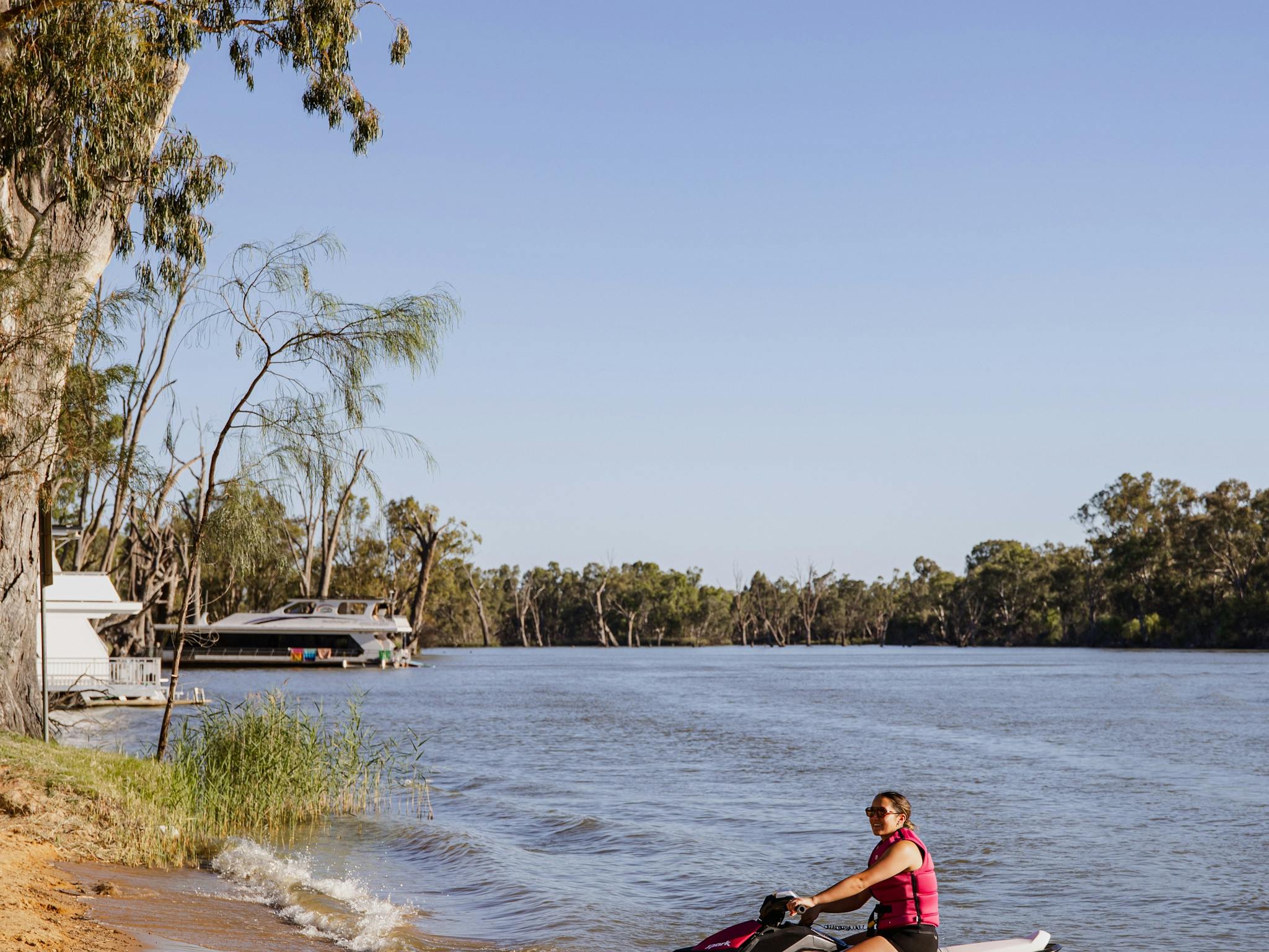 Girl jet skiing