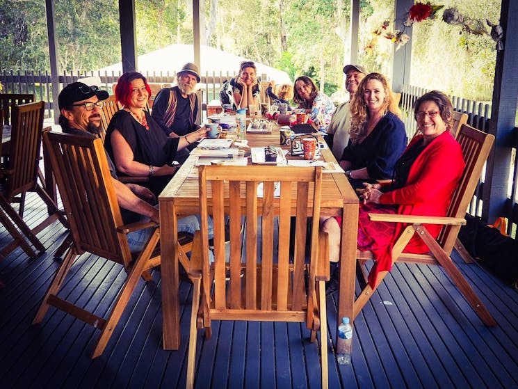 Lunch on the big verandah with Gumbaynggirr Artists