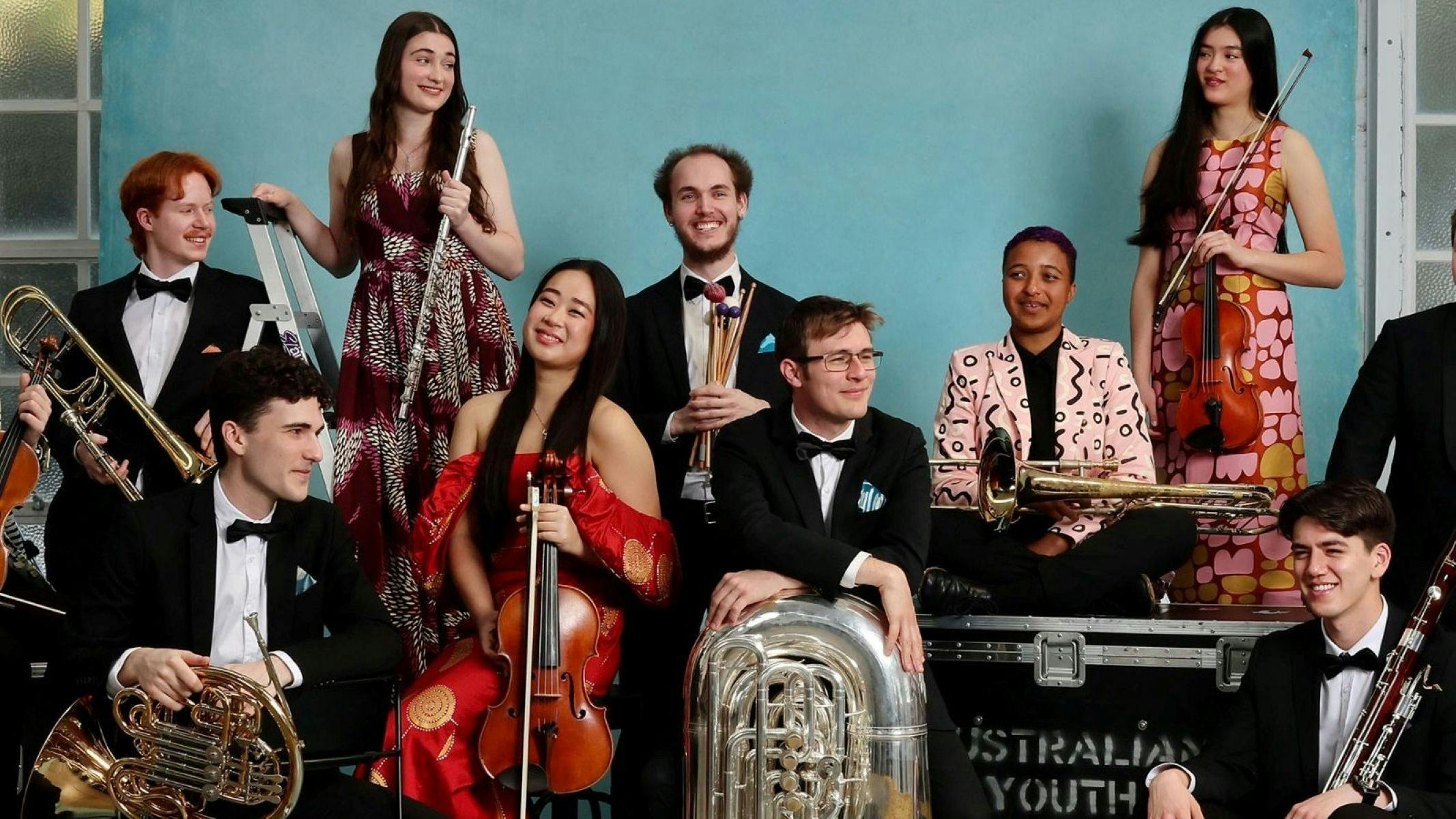 Group of orchestral musicians