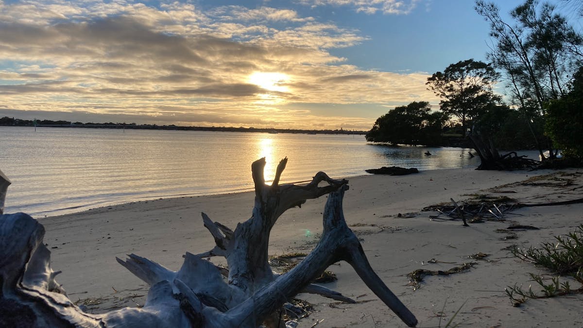 Sunrise over beach
