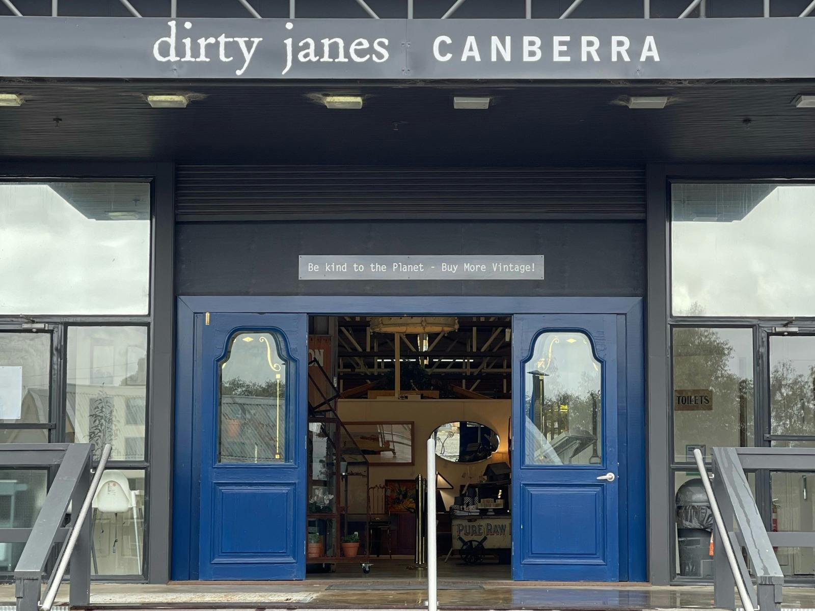 Dirty Janes Front doors and entrance to Salters