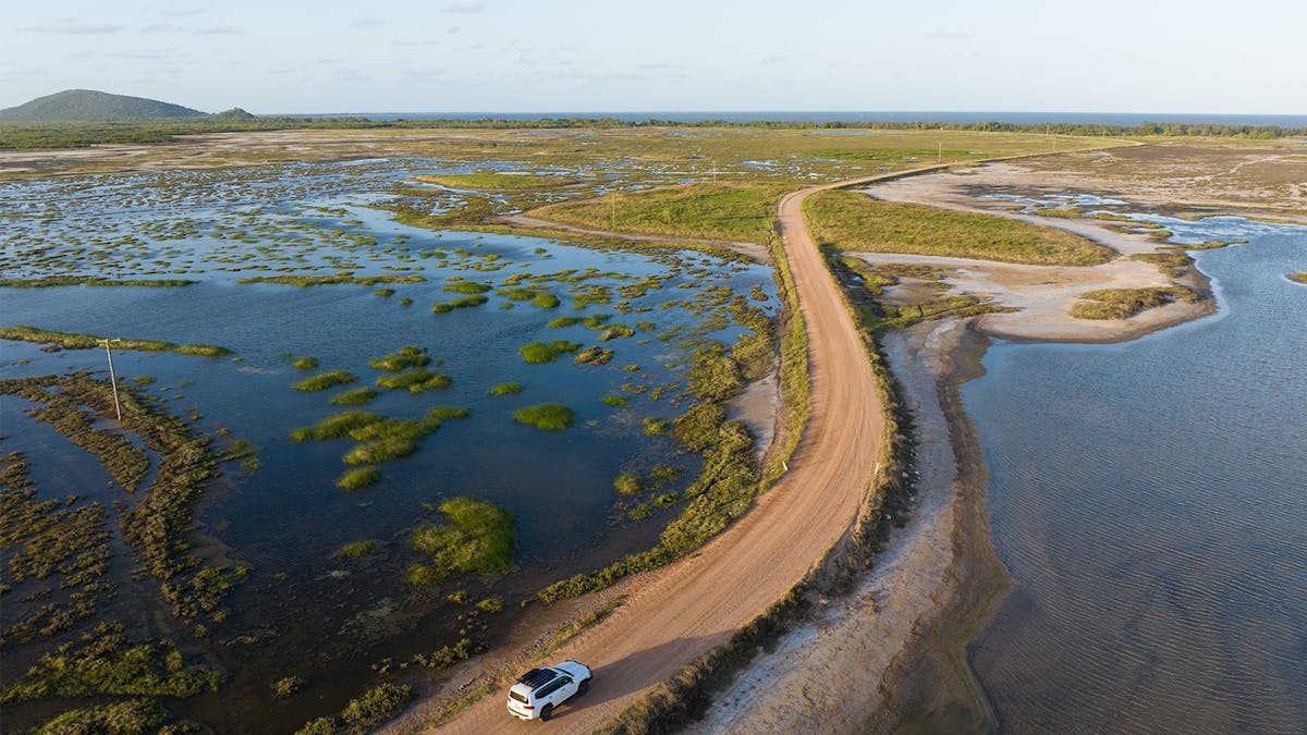 Car travelling along Wunjunga Road