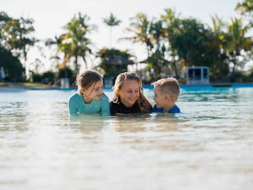 Children in the lagoon pool