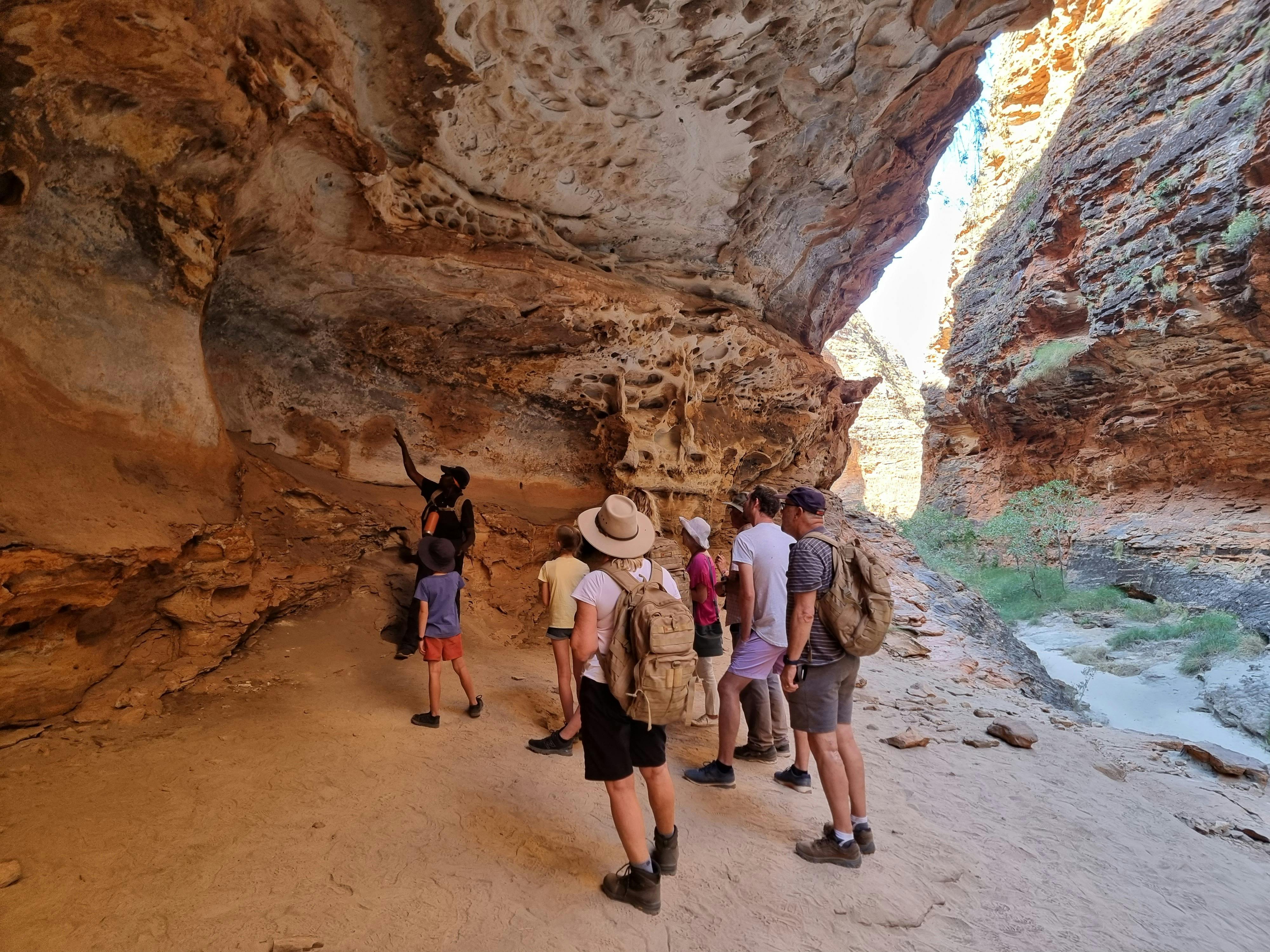 Viewing Rock art in Purnululu National Park