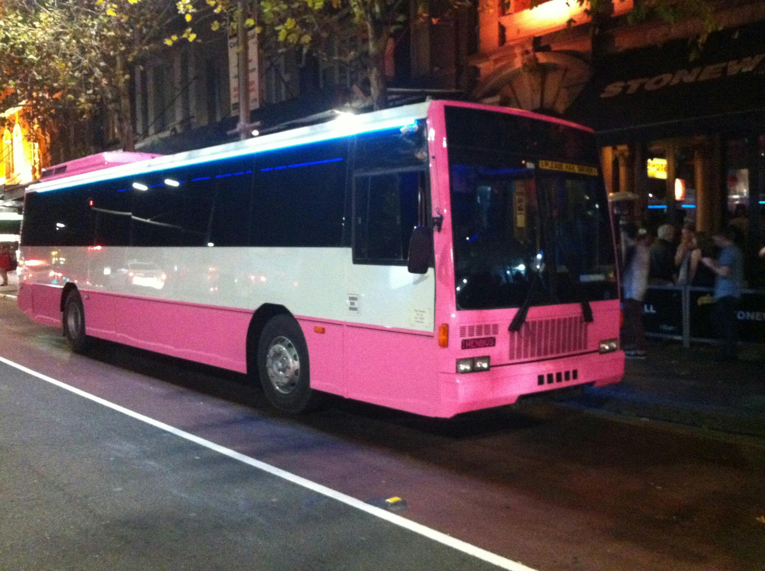 Pink Party Bus Hire Sydney