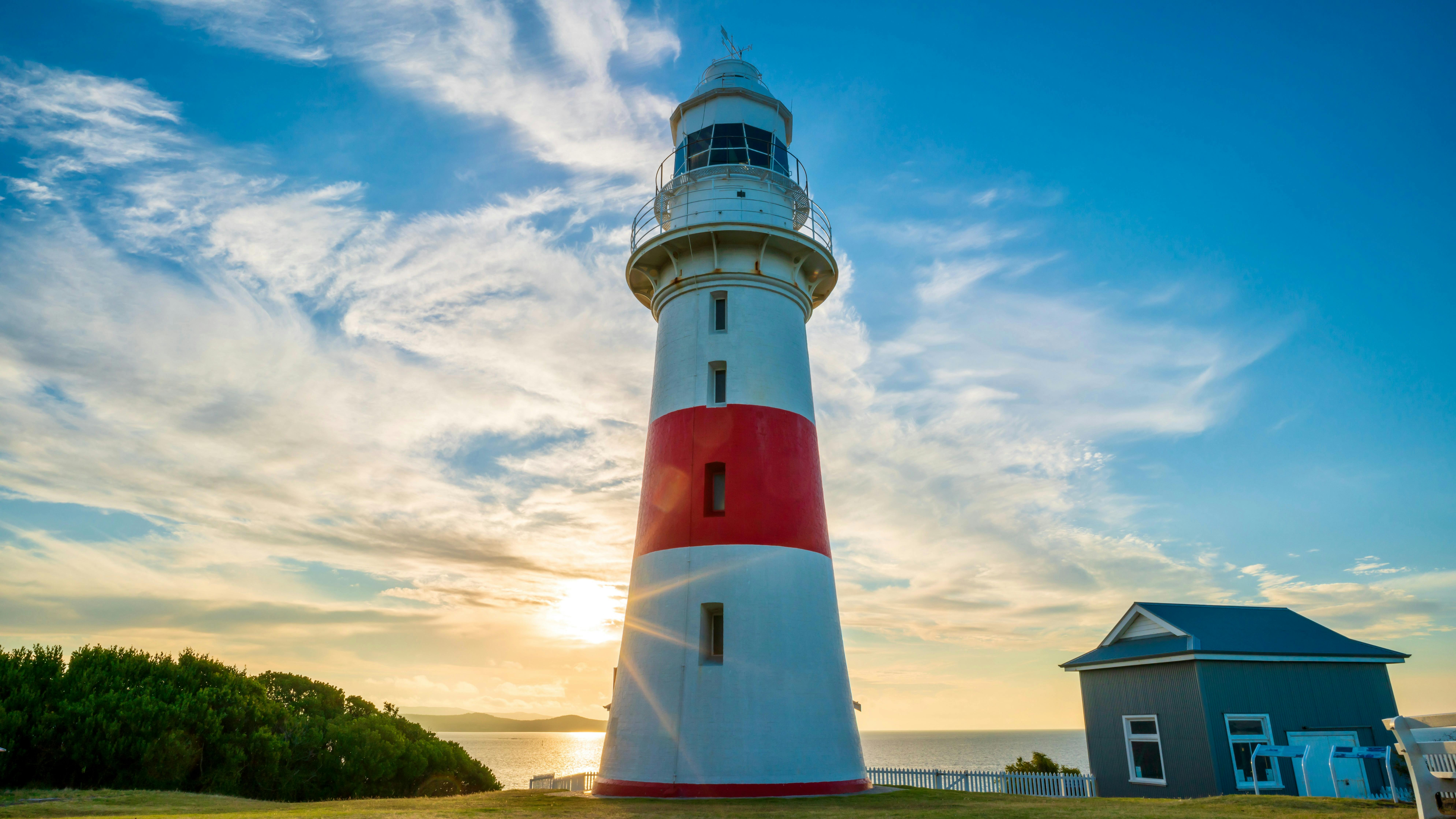 the lighthouse on sunset
