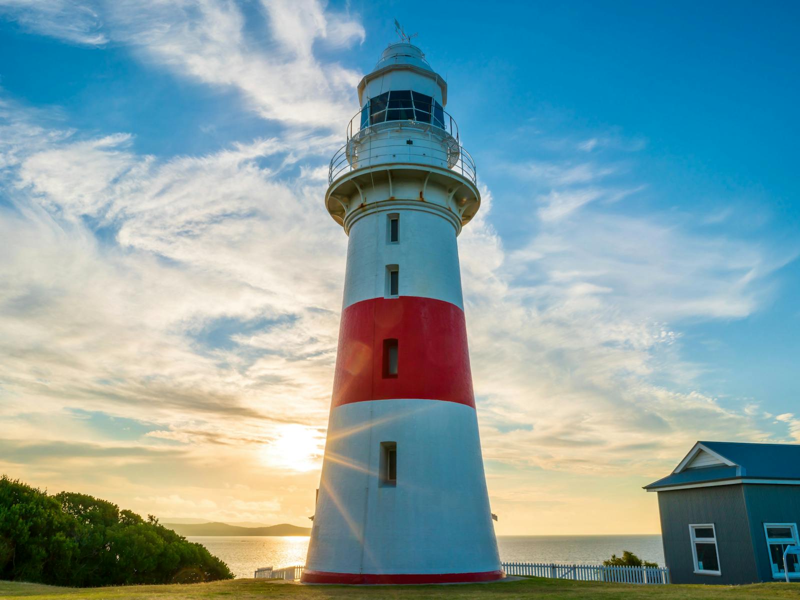 the lighthouse on sunset