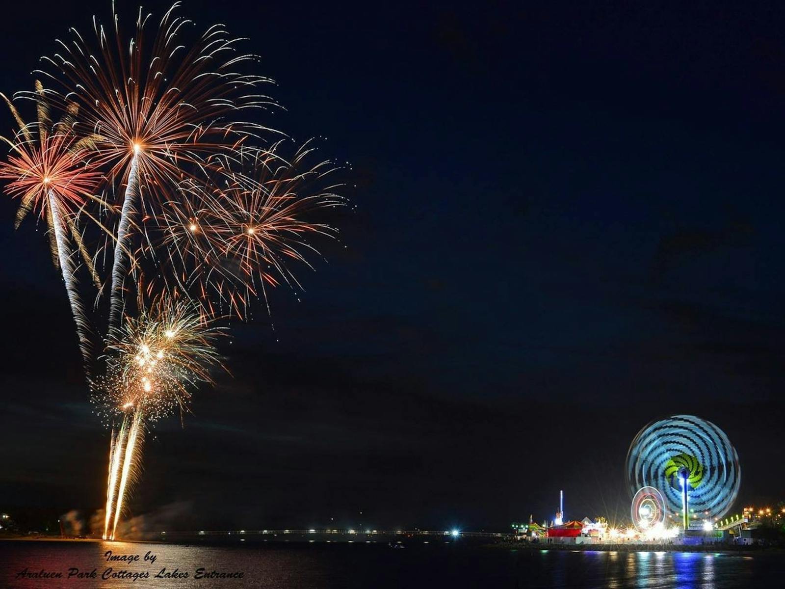 Fireworks in Lakes Entrance
