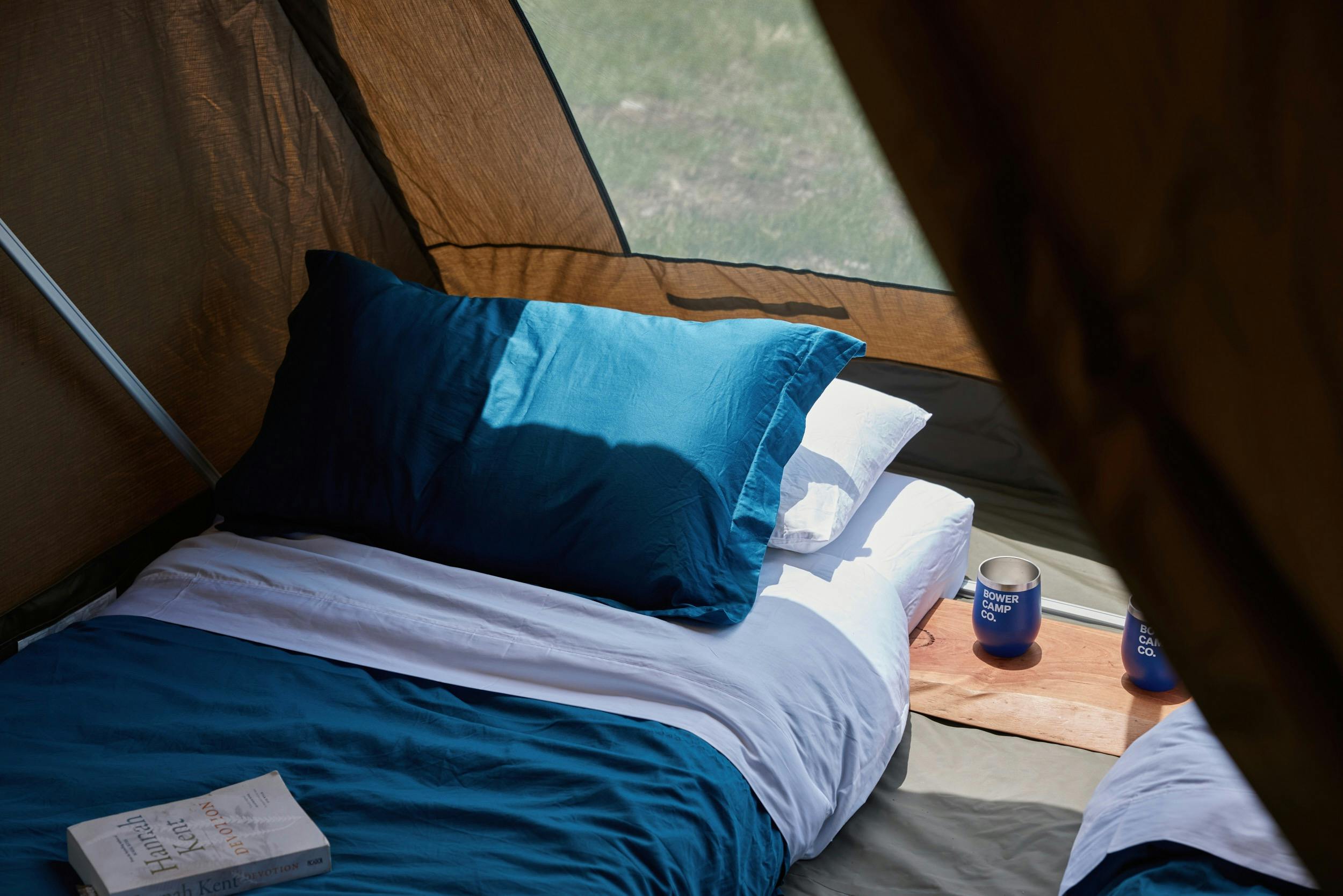 Real mattress beds with eco cotton sheets