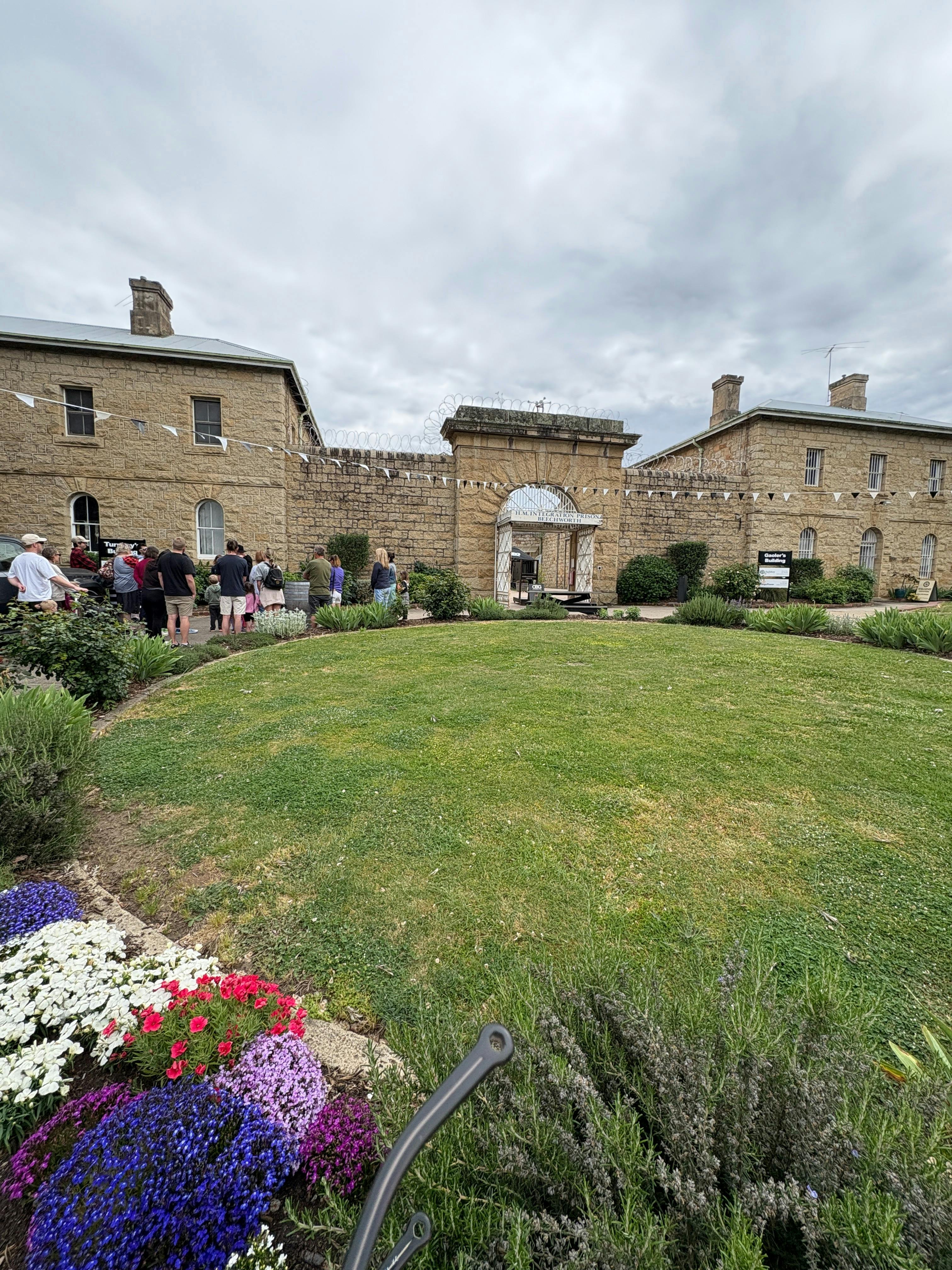 Garden bed at the entrance to the Old Beechworth Gaol