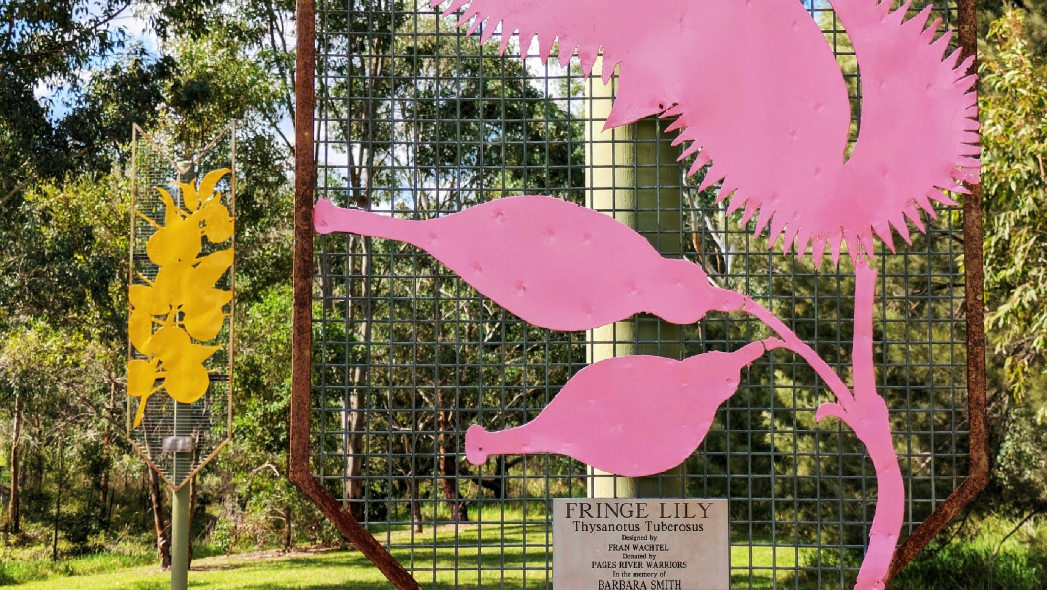 Set along the banks of the Pages River in Murrurundi, Turning the Pages is a sculptural installation