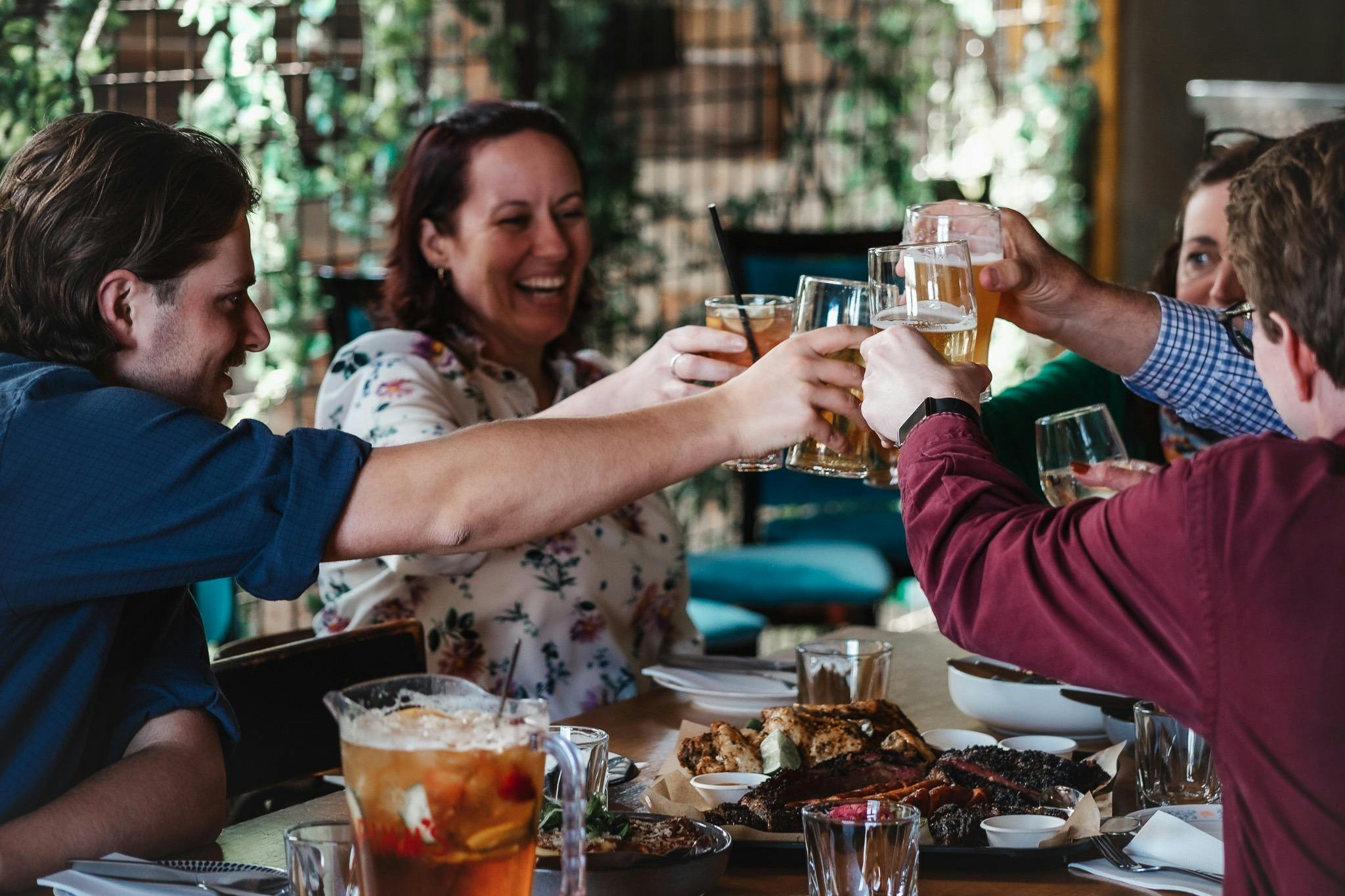 Meal and drink at Hop Temple