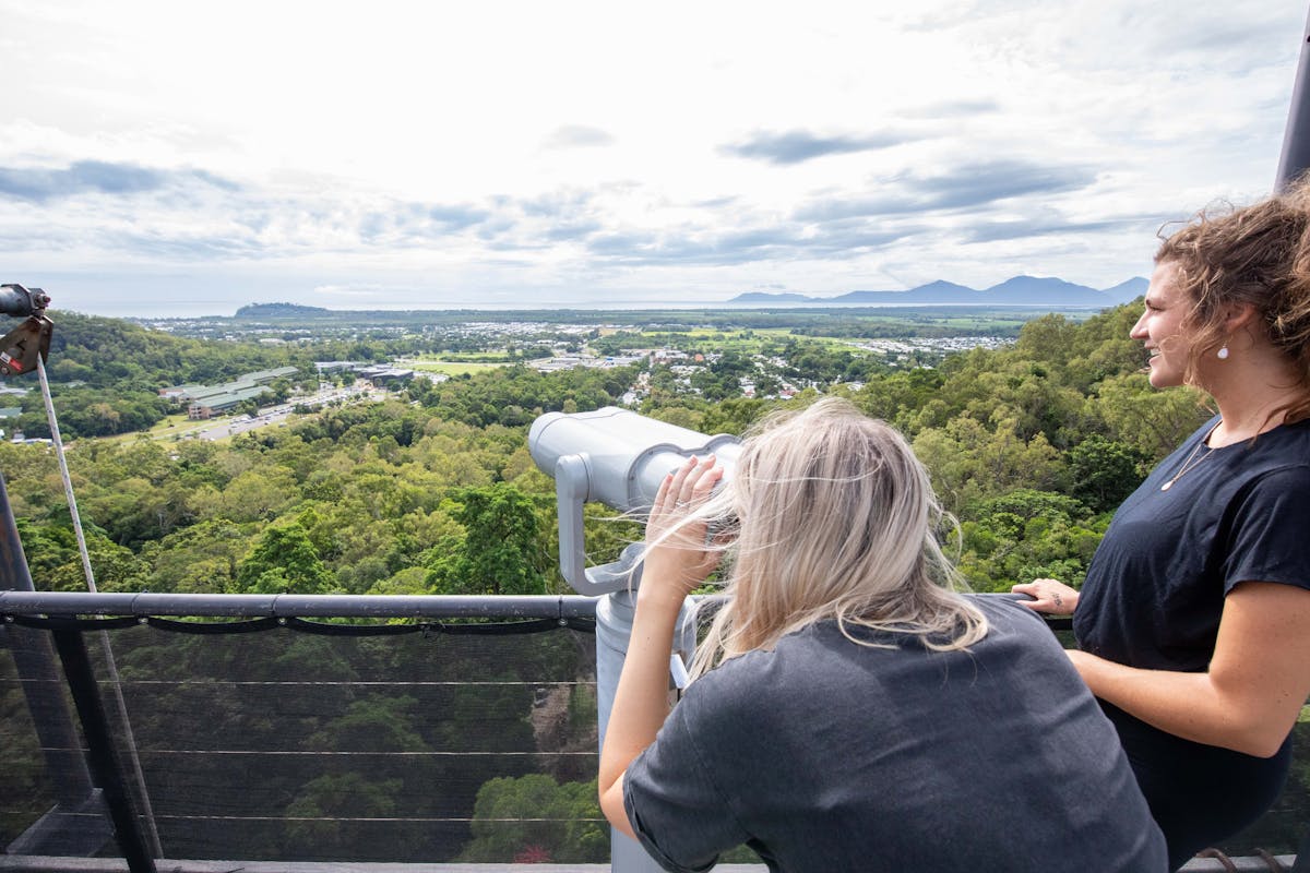 Take in the breathtaking views of the Great Barrier Reef from 140m above sea level