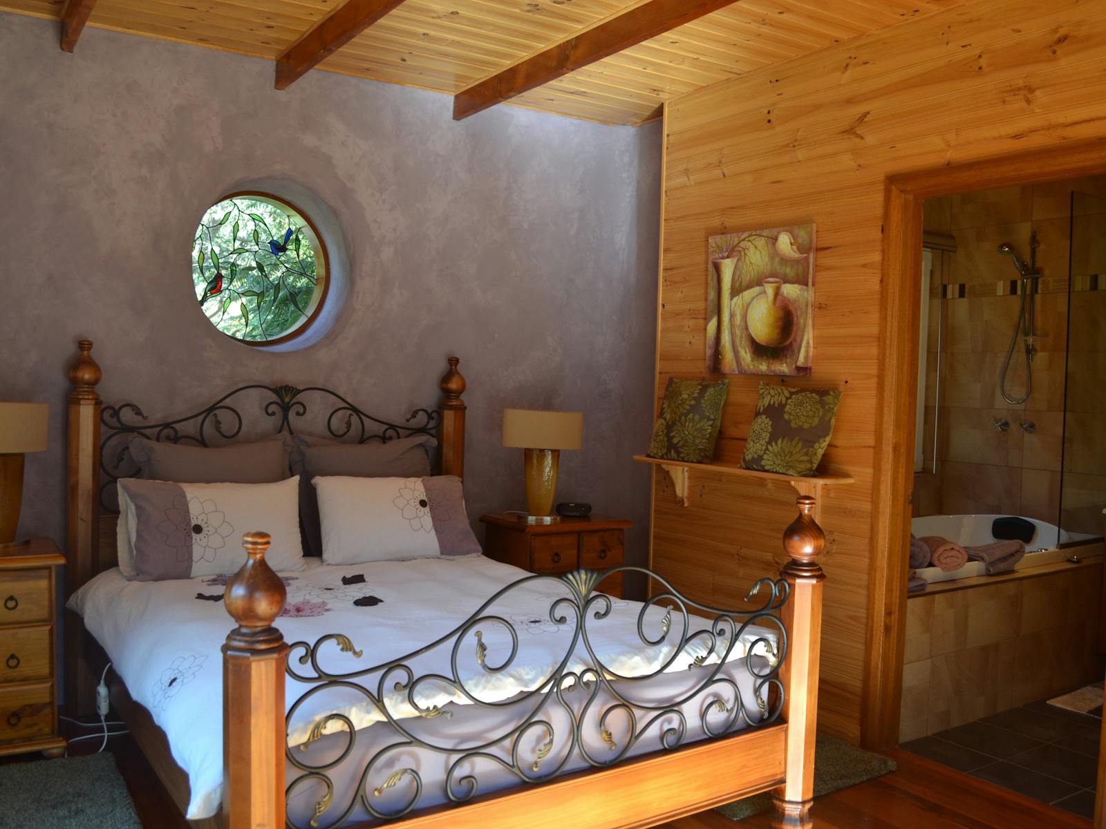 Strawbale master bedroom