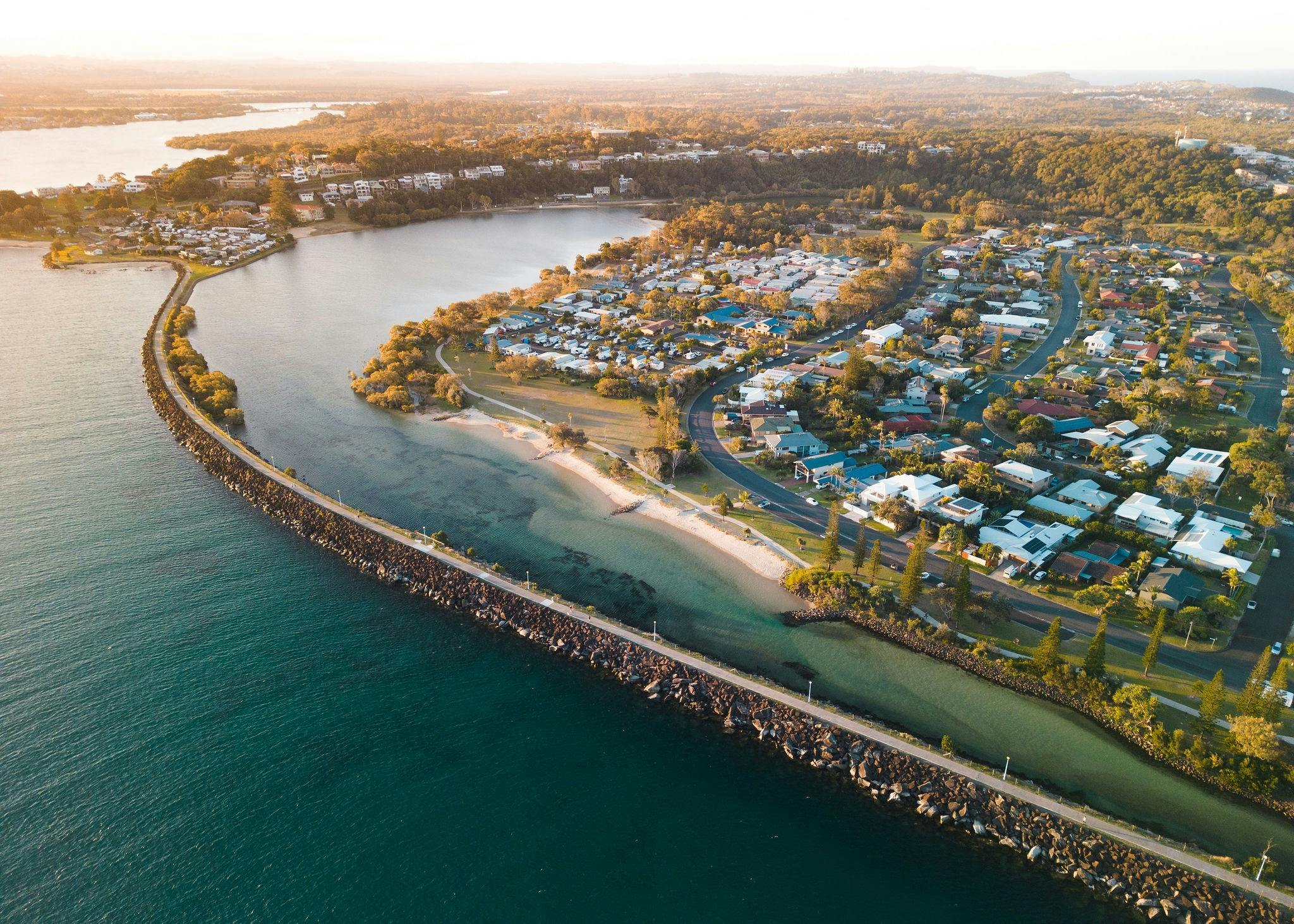 Aerial view of North Wall